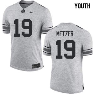 Youth Ohio State Buckeyes #19 Jake Metzer Gray Nike NCAA College Football Jersey New Style AGY1544LW